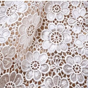 White Guipure fabric